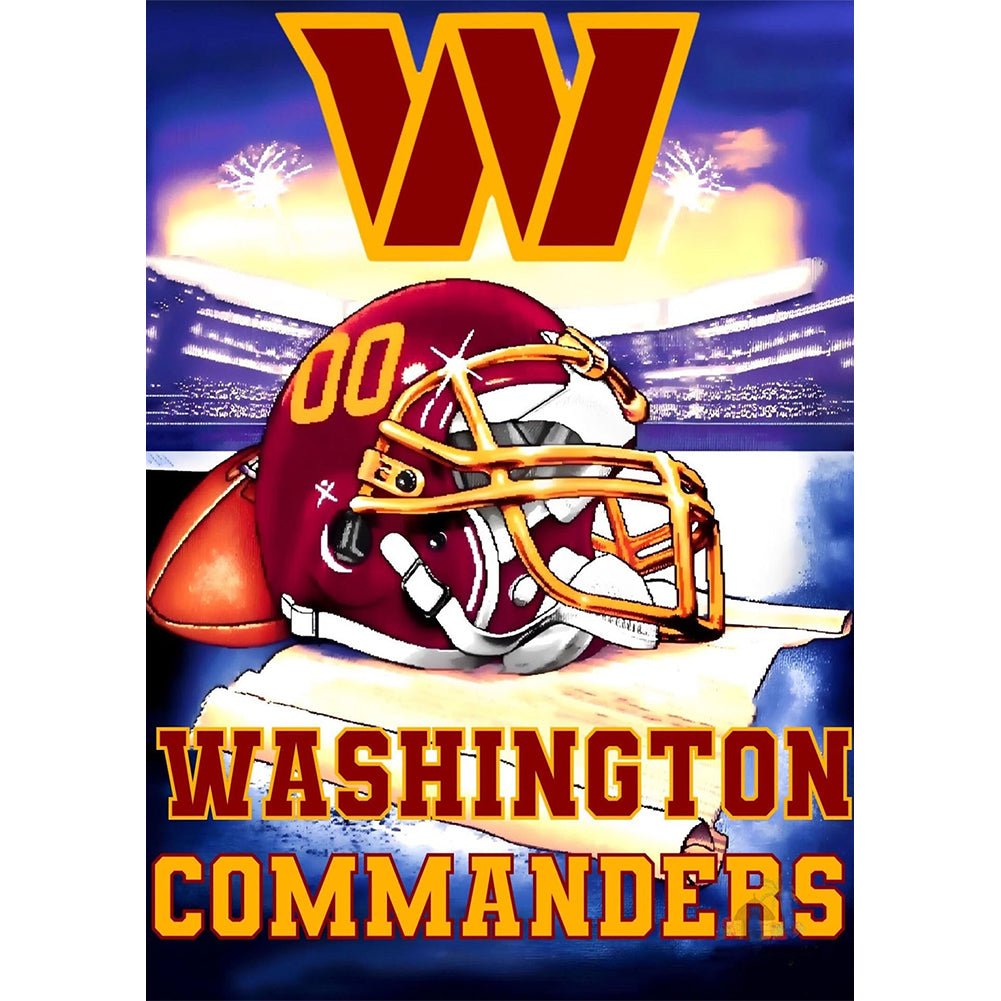 Washington Commanders American Football Team - Full Round Drill Diamond Painting 30*40CM
