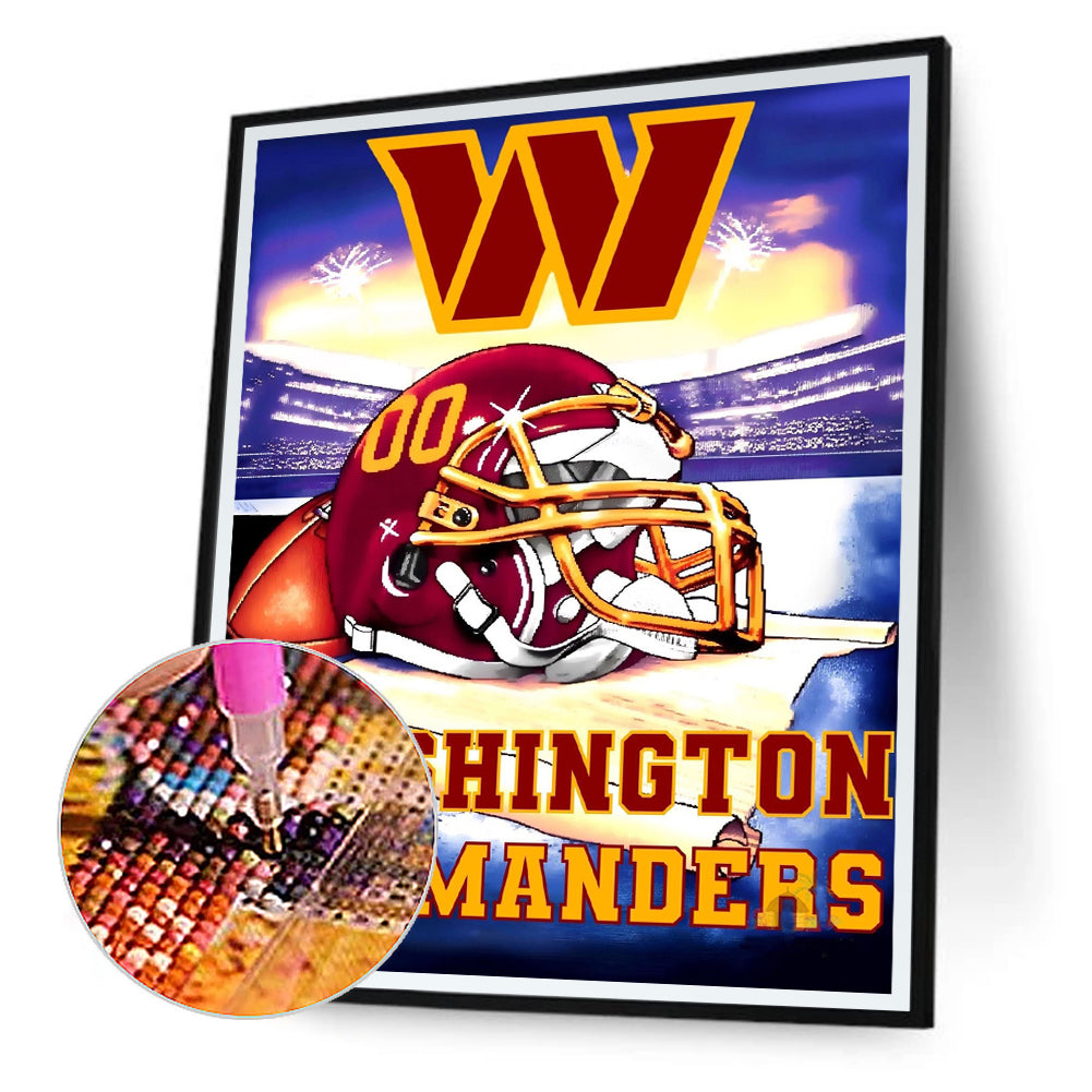 Washington Commanders American Football Team - Full Round Drill Diamond Painting 30*40CM