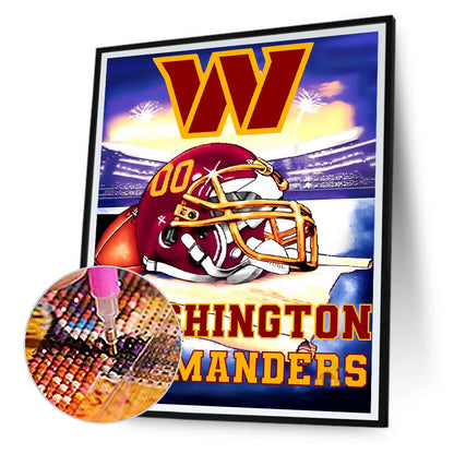 Washington Commanders American Football Team - Full Round Drill Diamond Painting 30*40CM