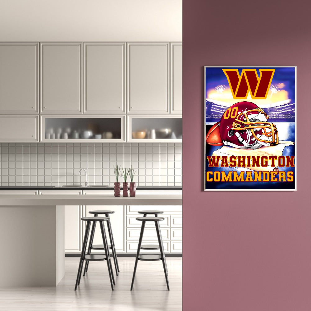 Washington Commanders American Football Team - Full Round Drill Diamond Painting 30*40CM