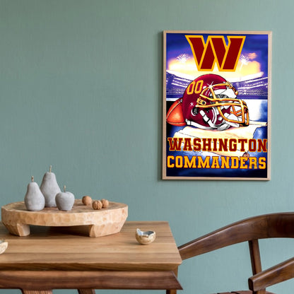 Washington Commanders American Football Team - Full Round Drill Diamond Painting 30*40CM