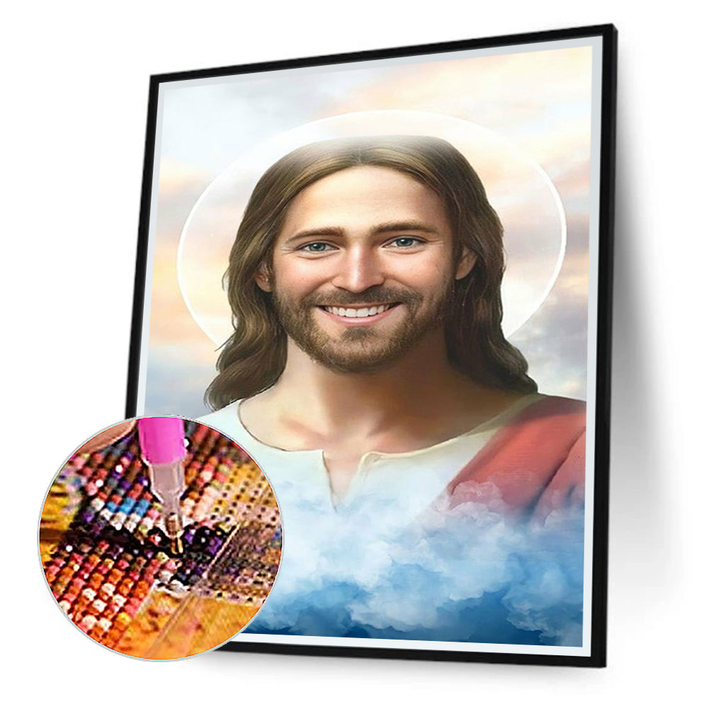 Religion Virgin Jesus - Full Round Drill Diamond Painting 30*40CM