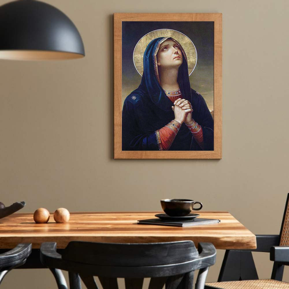 Religion Virgin Jesus - Full Round Drill Diamond Painting 30*40CM