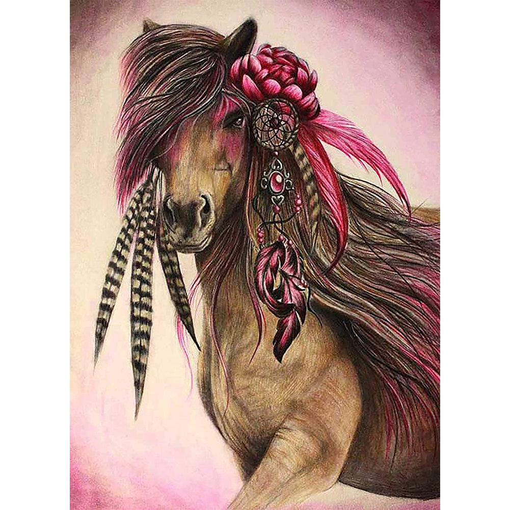 Indian Horse - Full Round Drill Diamond Painting 40*50CM