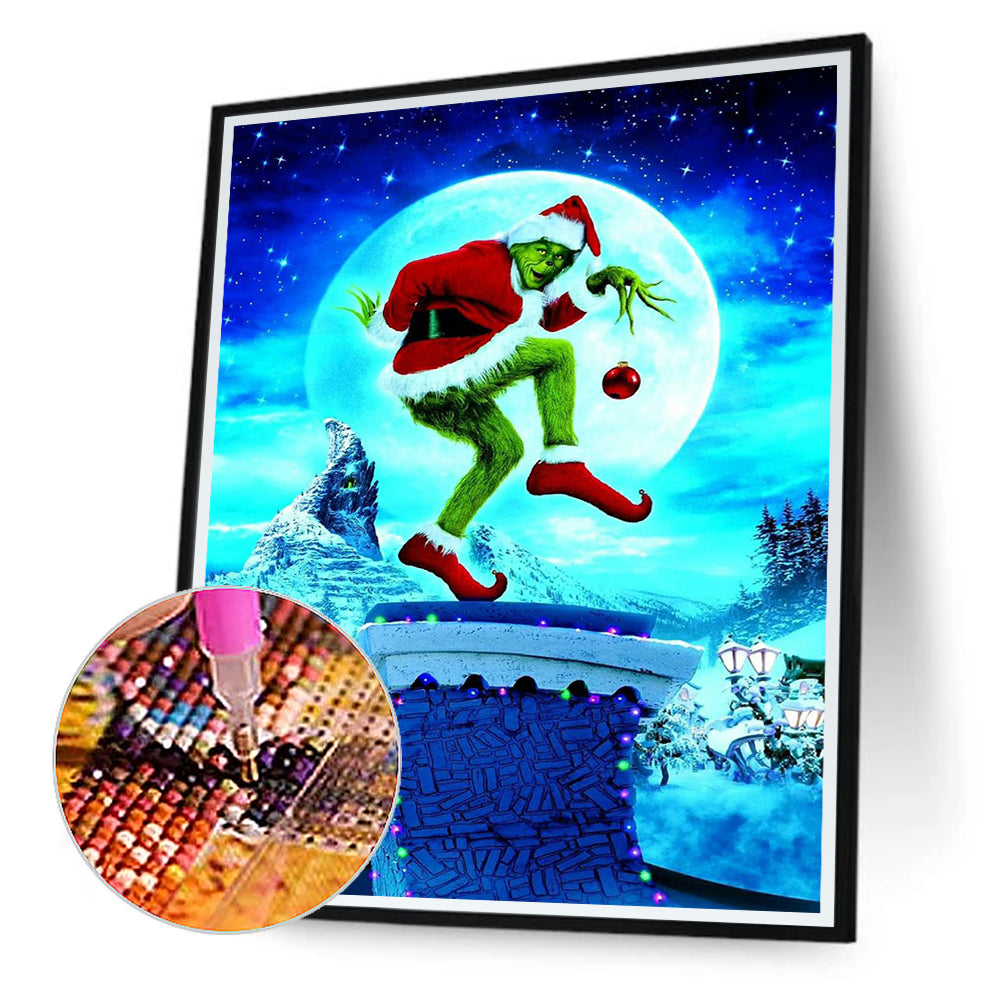 Green Hairy Monster - Full Round Drill Diamond Painting 40*50CM