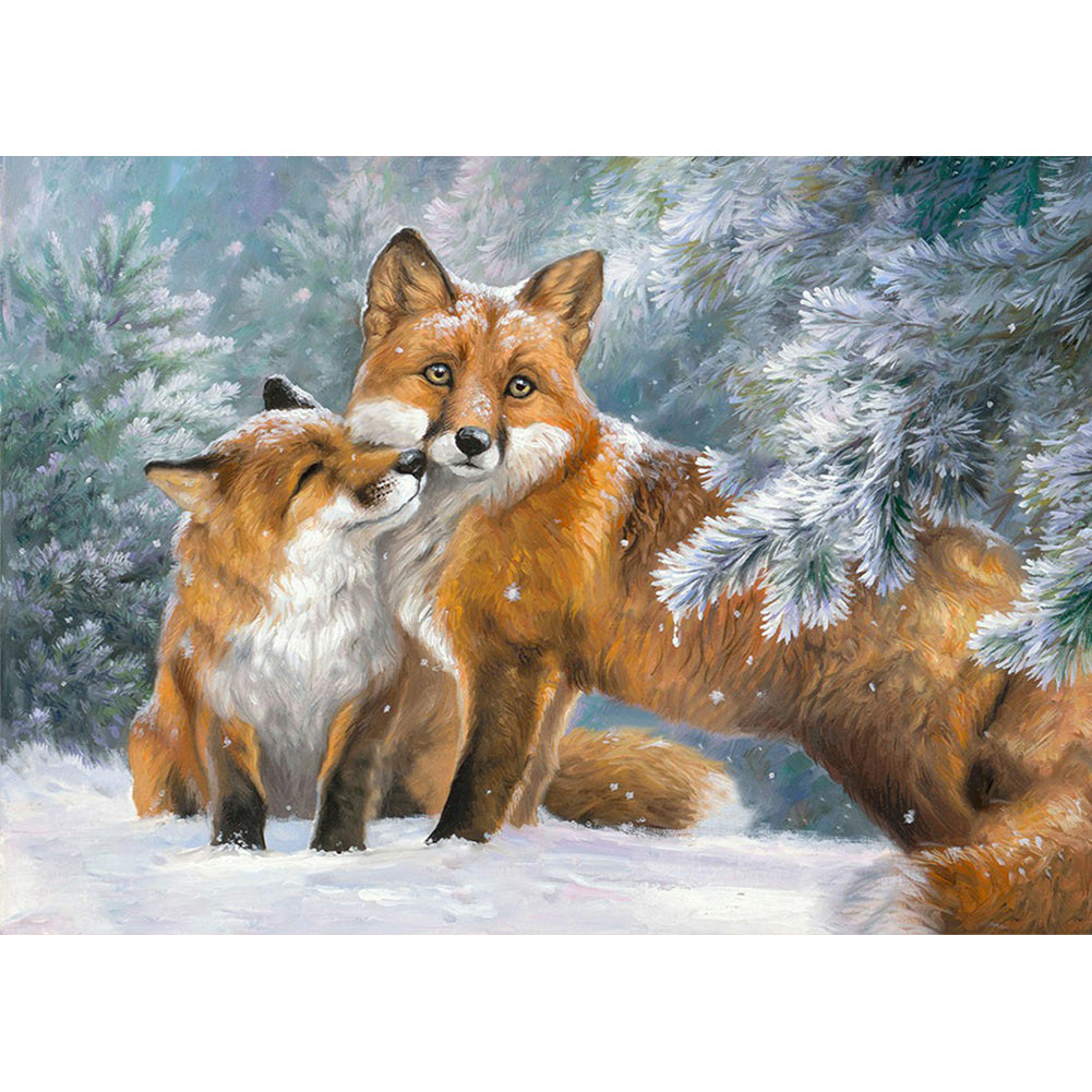 Fox - Full Round Drill Diamond Painting 50*40CM