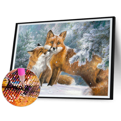 Fox 50*40CM(Canvas) Full Round Drill Diamond Painting