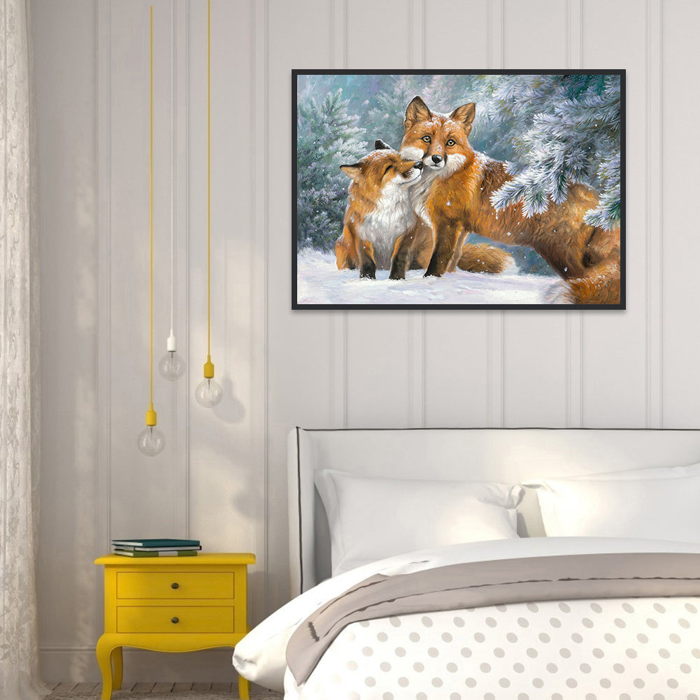 Fox 50*40CM(Canvas) Full Round Drill Diamond Painting