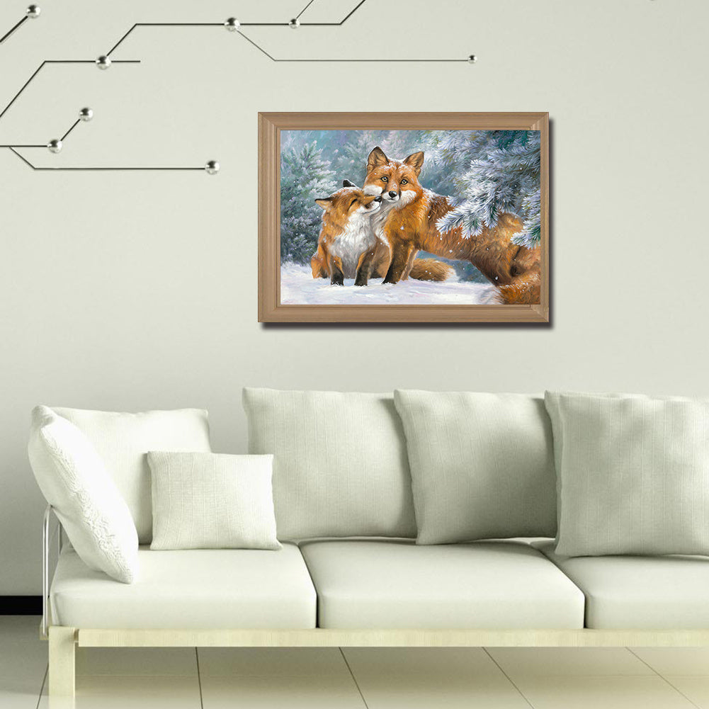 Fox 50*40CM(Canvas) Full Round Drill Diamond Painting