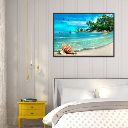 Sea ??Shells 50*40CM(Canvas) Full Round Drill Diamond Painting