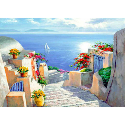Seaside 50*40CM(Canvas) Full Round Drill Diamond Painting