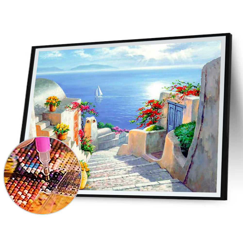 Seaside 50*40CM(Canvas) Full Round Drill Diamond Painting