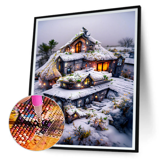 Snow Hut - Full Round Drill Diamond Painting 40*60CM