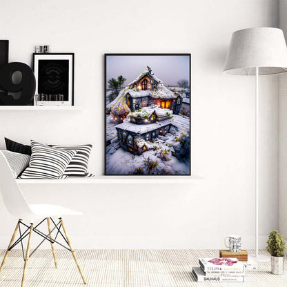 Snow Lodge - Full Round Drill Diamond Painting 40*60CM