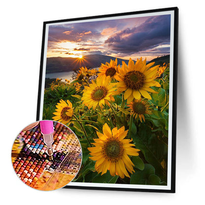 Sunflower 40*50CM(Canvas) Full Round Drill Diamond Painting