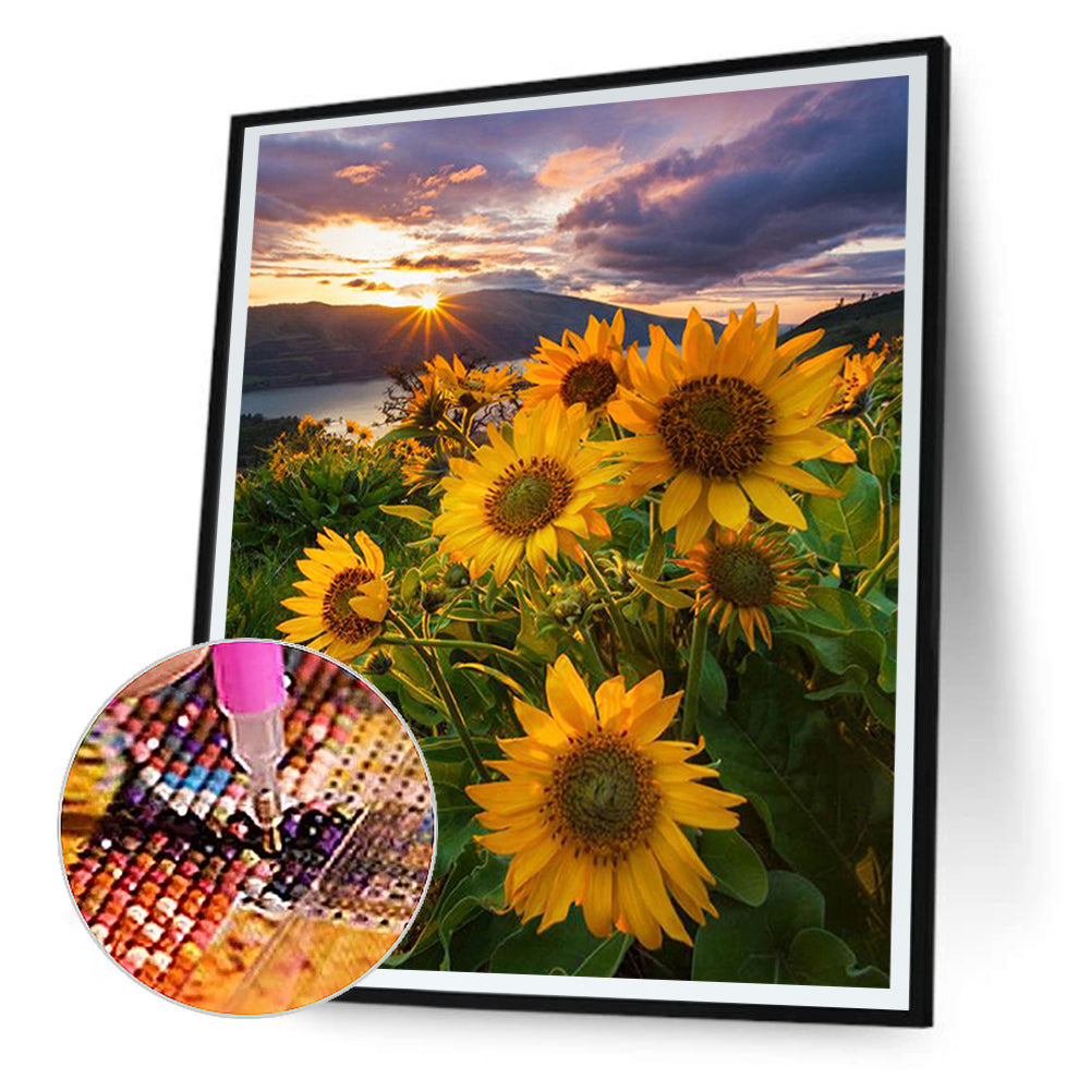 Sunflower - Full Round Drill Diamond Painting 40*50CM