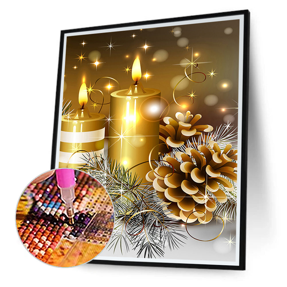 Celebration Candle 40*50CM(Canvas) Full Round Drill Diamond Painting