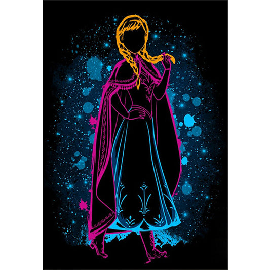 Disney Elsa Silhouette - Full Square Drill Diamond Painting 40*50CM