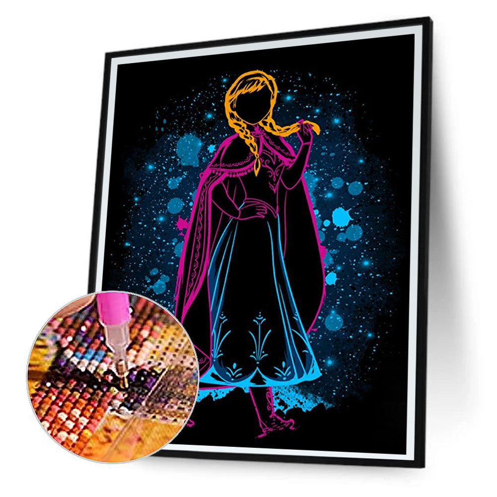 Disney Princess Aisha Silhouette - Full Square Drill Diamond Painting 40*50CM