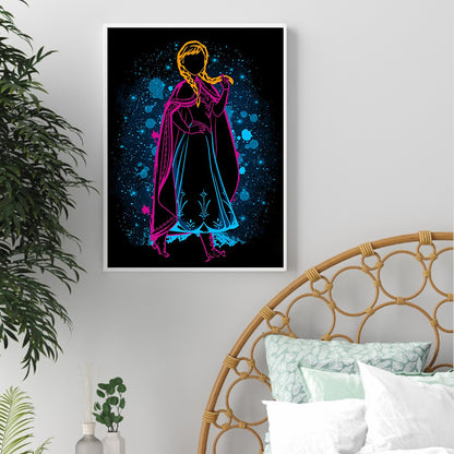 Disney Princess Aisha Silhouette - Full Square Drill Diamond Painting 40*50CM