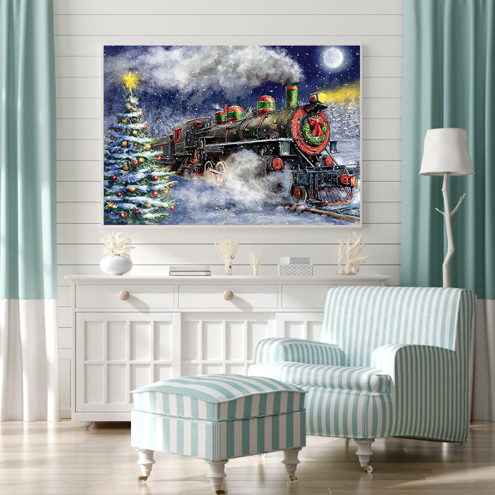 Christmas Train - Full Square Drill Diamond Painting 50*40CM