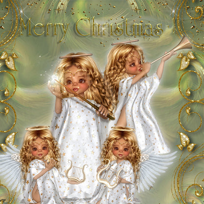 Christmas Angel Recital - Full Round Drill Diamond Painting 40*40CM