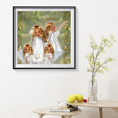 Christmas Angel Concert - Full Round Drill Diamond Painting 40*40CM