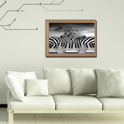Piano Zebra - Full Round Drill Diamond Painting 40*30CM
