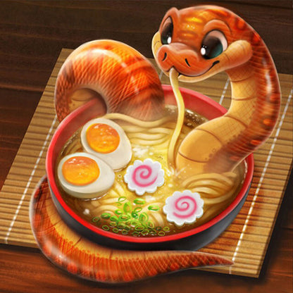 Dangerous Noodle - Full Round Drill Diamond Painting 30*30CM