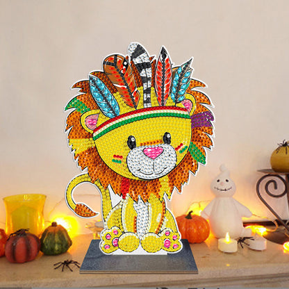 DIY Diamonds Painting Decorations Single Side Drill Cartoon Wooden for Kids Gift