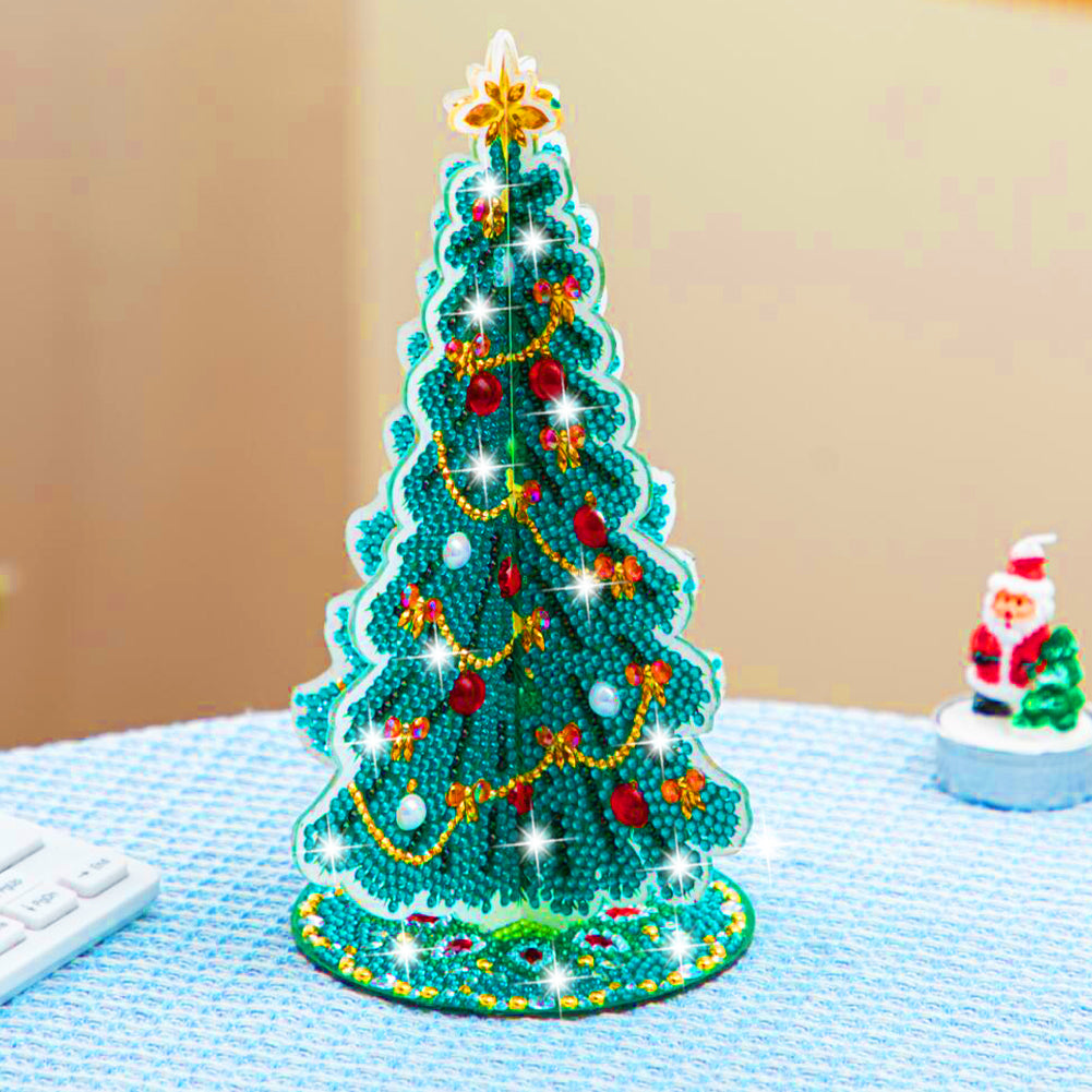 Christmas Tree Diamonds Painting Ornament DIY Special-shaped Drill Art Crafts