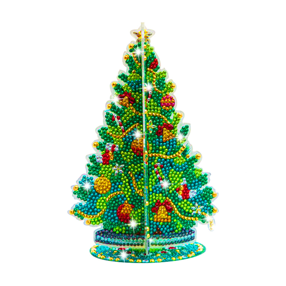 Christmas Tree Diamonds Painting Ornament DIY Special-shaped Drill Art Crafts