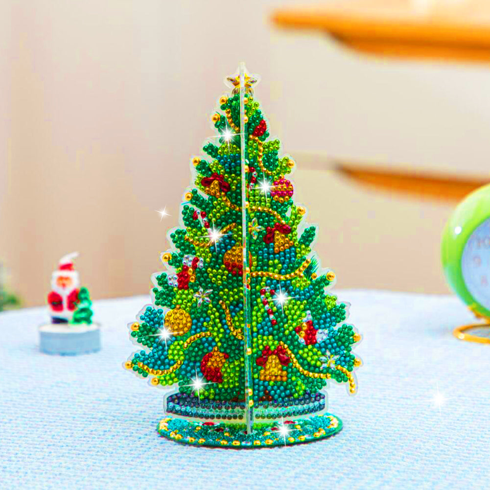 Christmas Tree Diamonds Painting Ornament DIY Special-shaped Drill Art Crafts