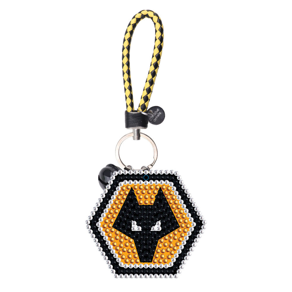 DIY Diamonds Painting Keychain Football Club Badge Round Drill Art Crafts Decor