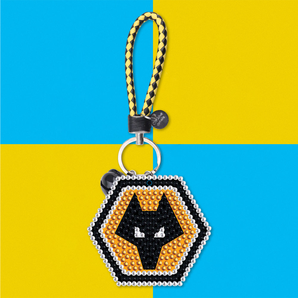 DIY Diamonds Painting Keychain Football Club Badge Round Drill Art Crafts Decor