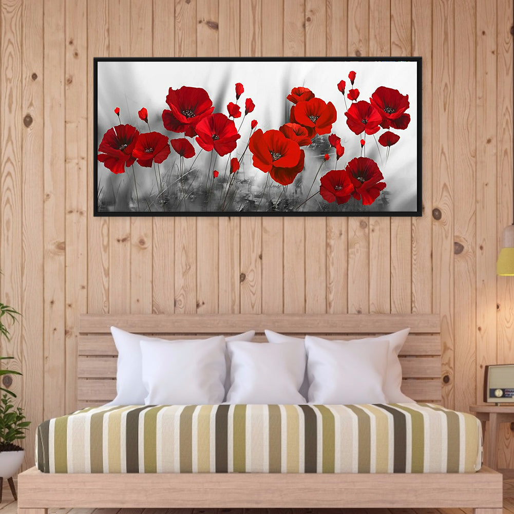 Poppies - Full Square Drill Diamond Painting 100*50CM