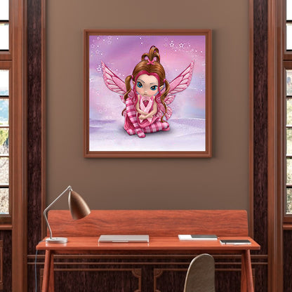 Pink Big Eyes Doll - Full Square Drill Diamond Painting 30*30CM