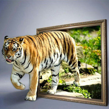 3D Tiger 30*30CM(Canvas) Full Square Drill Diamond Painting