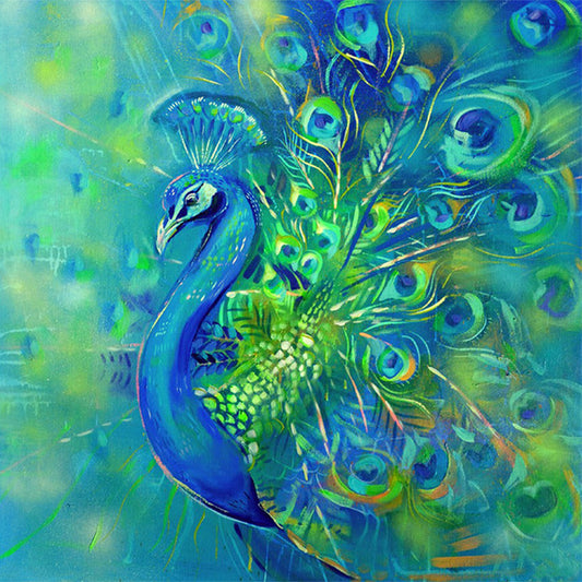 Peacock 30*30CM(Canvas) Full Square Drill Diamond Painting