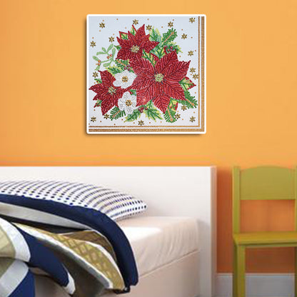 Poinsettia - Special Shaped Drill Diamond Painting 30*30CM