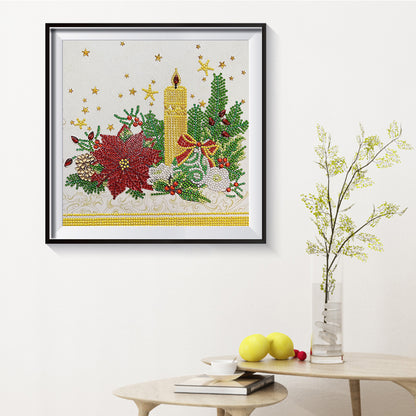 Poinsettia - Special Shaped Drill Diamond Painting 30*30CM