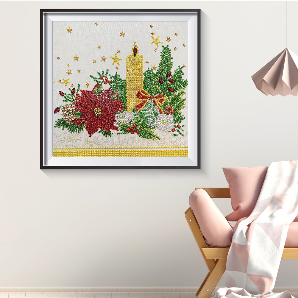 Poinsettia - Special Shaped Drill Diamond Painting 30*30CM