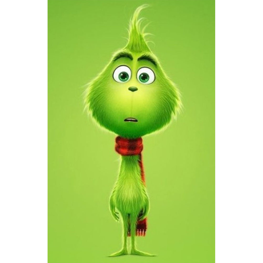 Green Hairy Monster - Full Round Drill Diamond Painting 20*30CM