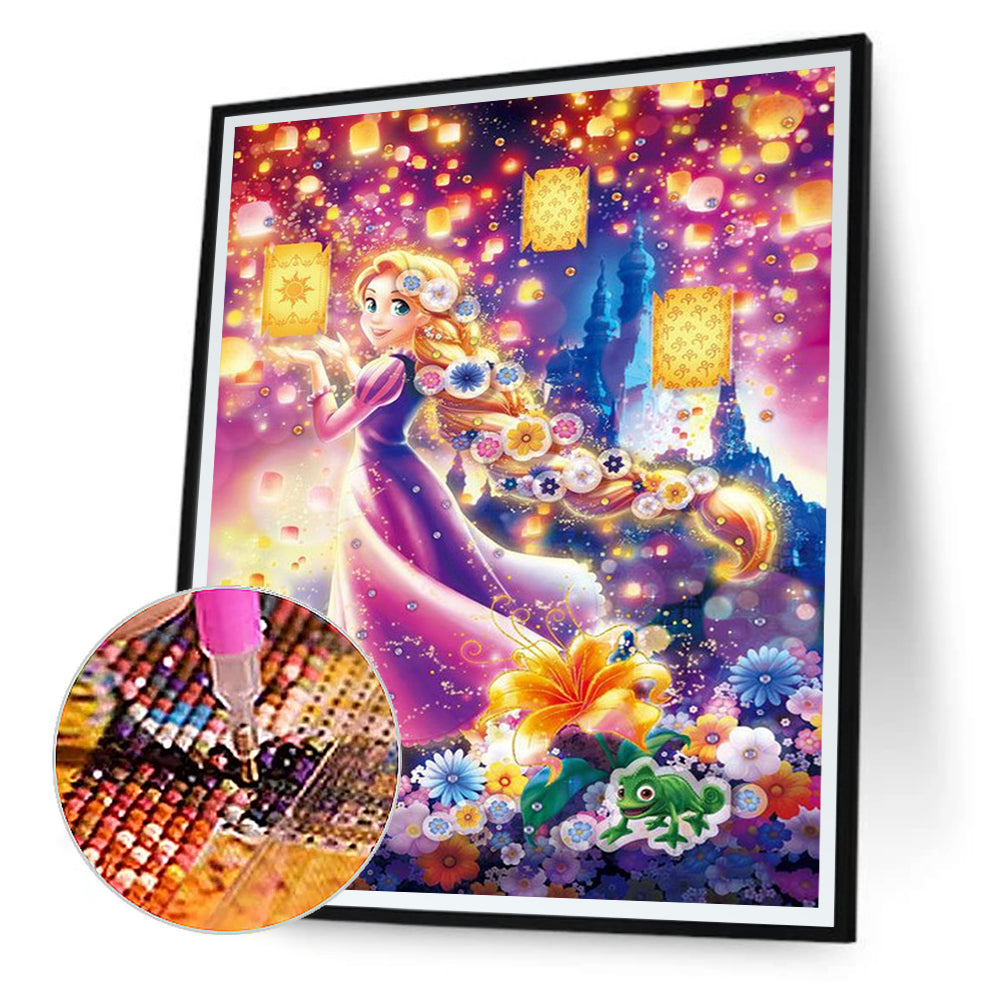 Disney Princess Rapunzel - Full Round Drill Diamond Painting 30*50CM