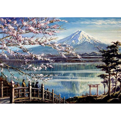 Under The Mount Fuji - Full Round Drill Diamond Painting 50*40CM