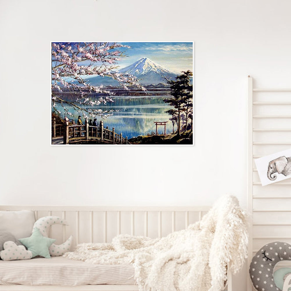 Under The Mount Fuji - Full Round Drill Diamond Painting 50*40CM
