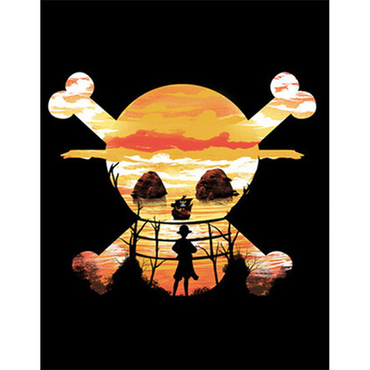 One Piece Silhouette - Full Round Drill Diamond Painting 40*50CM