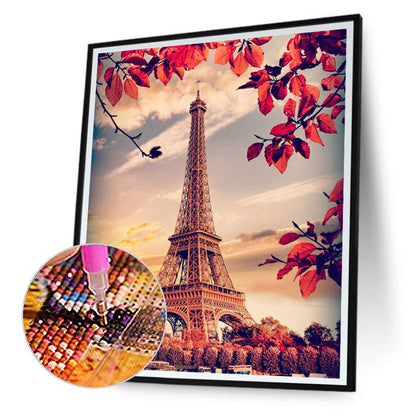 Eiffel Tower 30*40CM(Canvas) Full Round Drill Diamond Painting