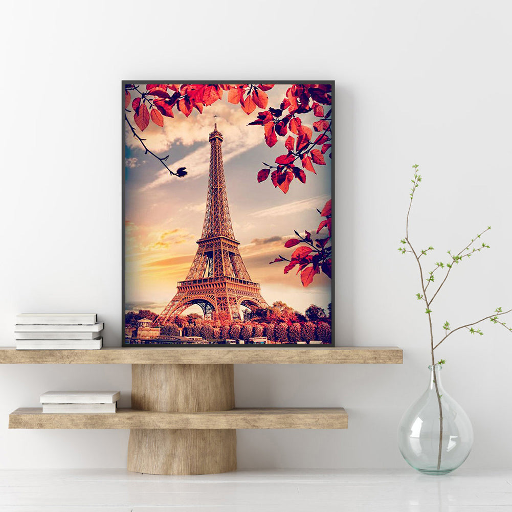 Eiffel Tower 30*40CM(Canvas) Full Round Drill Diamond Painting