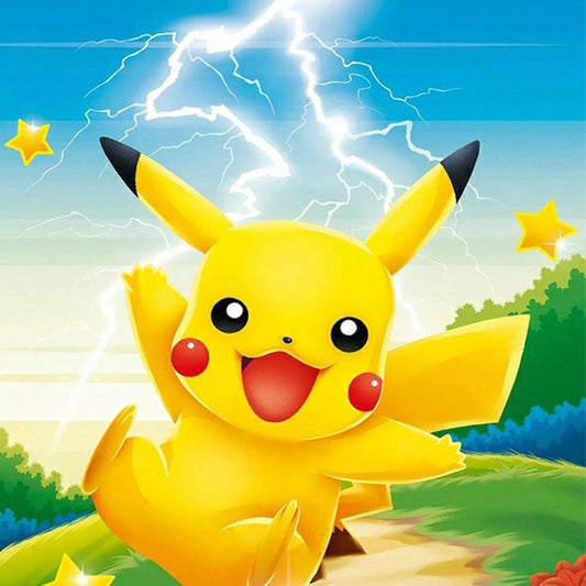 Pikachu 40*40CM(Canvas) Full Round Drill Diamond Painting